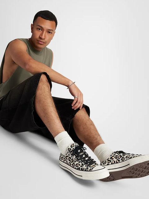 Converse tenisówki Chuck 70 Glow In The Dark Leopard kolor beżowy A15033C