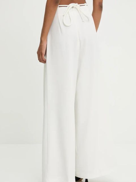 Answear.LAB spodnie damskie kolor biały szerokie high waist