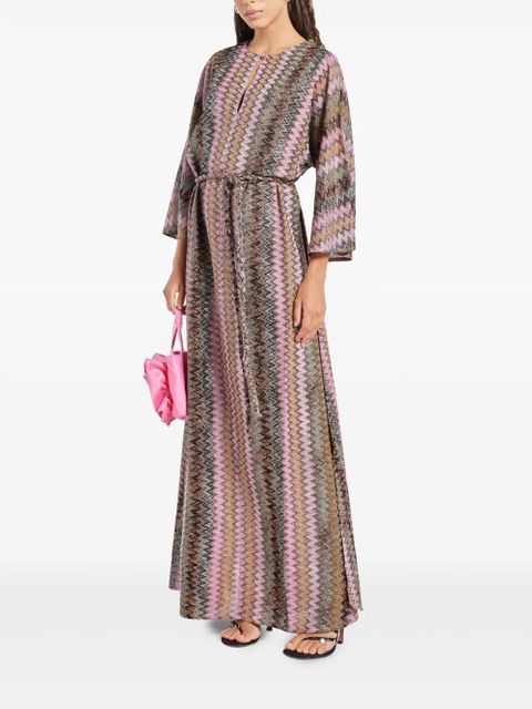 Missoni Zig-zag all-over pattern dress - Pink