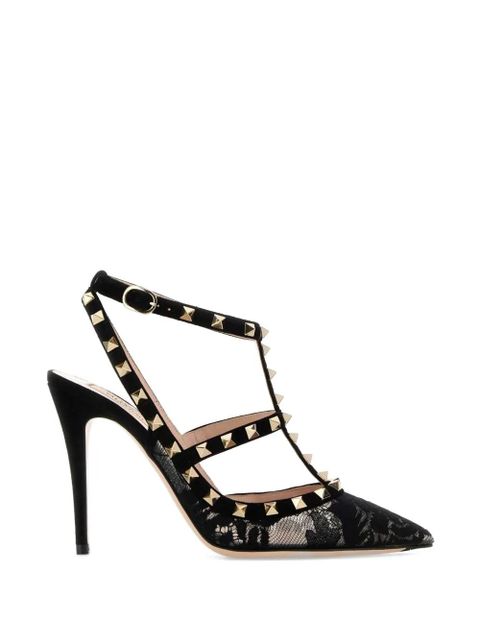 Valentino Garavani Rockstud lace pumps - Black - zdjęcie produktu nr 1