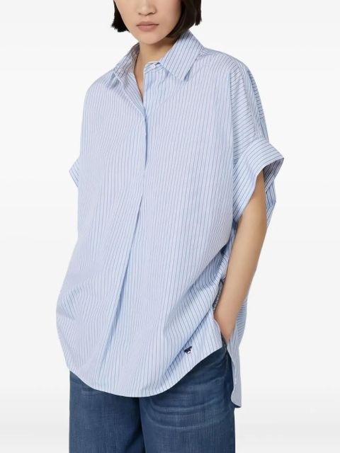 Weekend Max Mara striped-pattern short-sleeve shirt - Blue