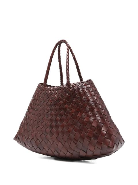 DRAGON DIFFUSION Santa Croce leather tote bag - Brown