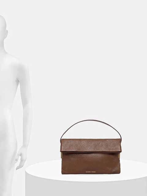 Elisabetta Franchi torebka skórzana kolor brązowy BS48N56E2