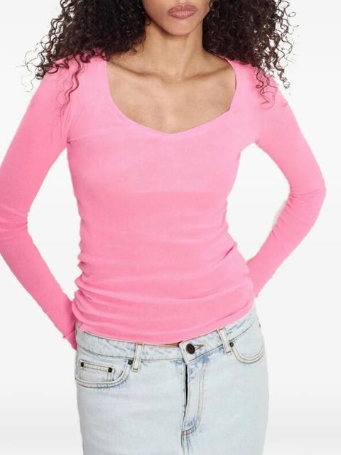 American Vintage Massachusetts long-sleeve T-shirt - Pink