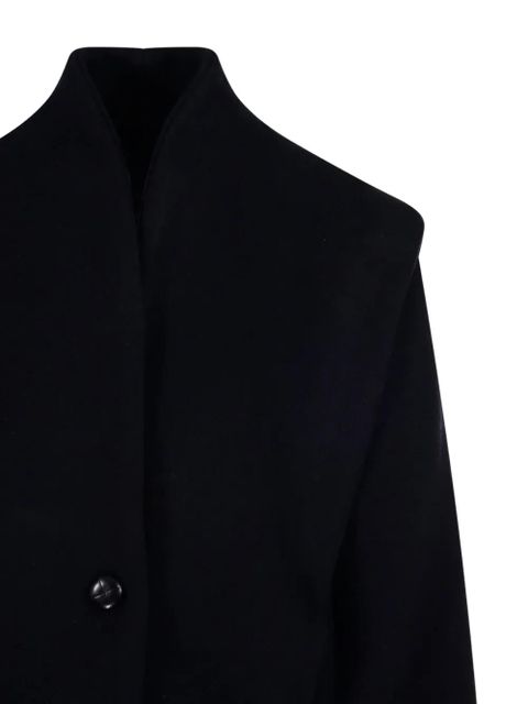 ISABEL MARANT Dyogo padded-shoulder button coat - Black