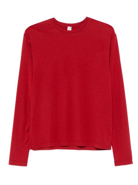 TOTEME crew-neck long-sleeved T-shirt - Red - zdjęcie produktu nr 1