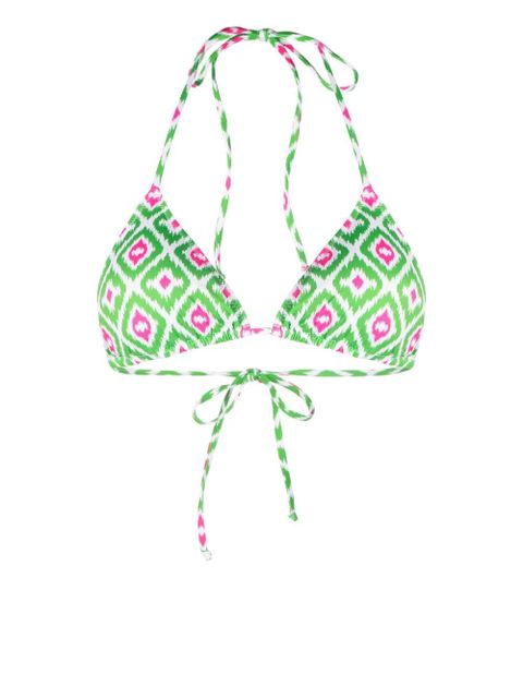 MC2 Saint Barth Leah geometric-print bikini top - Green - zdjęcie produktu nr 1