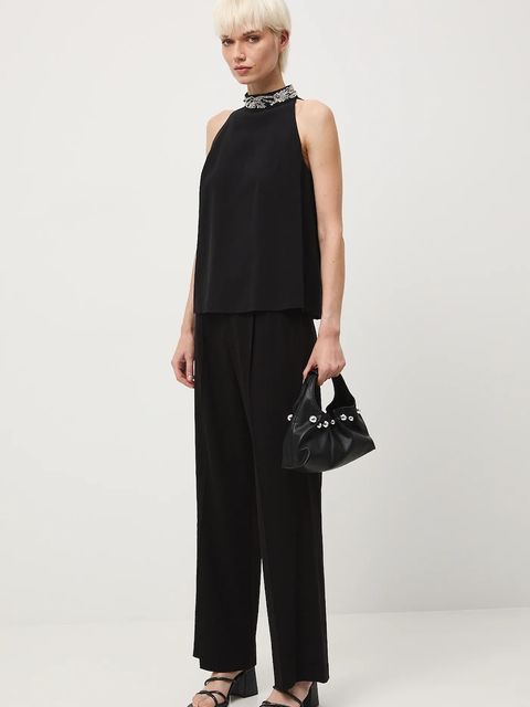 Medicine bluzka damska kolor czarny z aplikacją - zdjęcie produktu nr 2