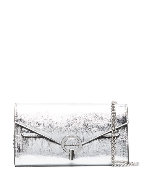 SANDRO Yza metallic clutch bag - Silver - zdjęcie produktu nr 1