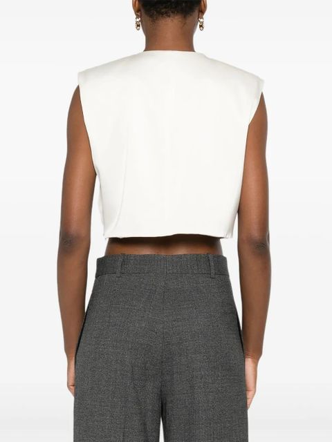 SANDRO bow-detail sleeveless top - Neutrals - zdjęcie produktu nr 2