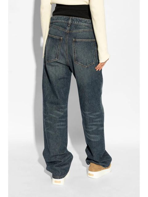 Sportmax whiskered boyfriend jeans - Blue