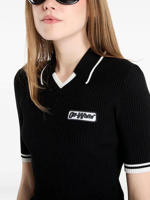 Off-White ribbed-knit T-shirt - Black