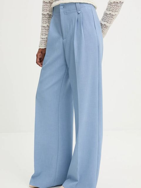 Answear.LAB spodnie damskie kolor niebieski szerokie high waist - zdjęcie produktu nr 1