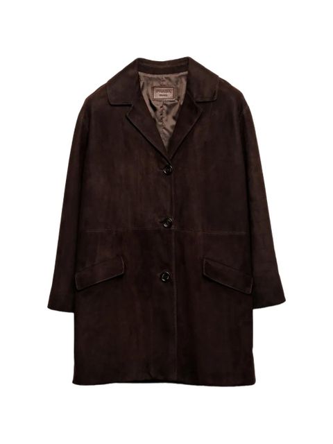 Prada suede coat - Brown - zdjęcie produktu nr 1