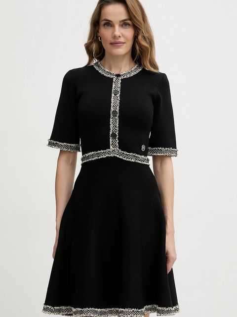 Karl Lagerfeld sukienka kolor czarny mini rozkloszowana A4W13024 - zdjęcie produktu nr 1