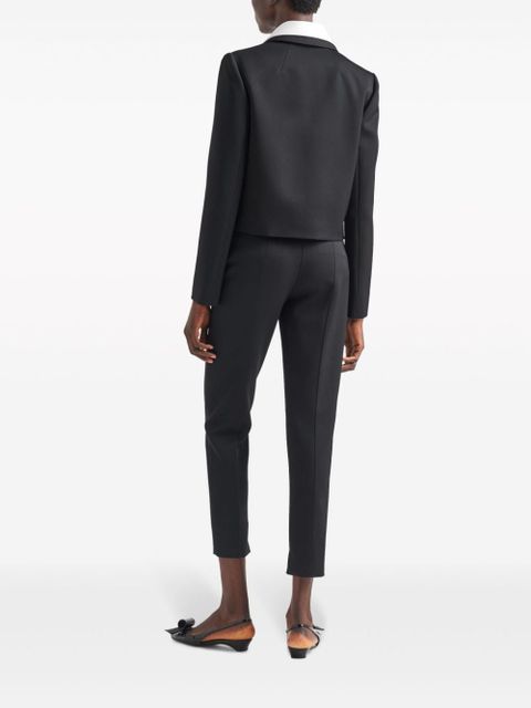 Prada wool sateen trousers - Black