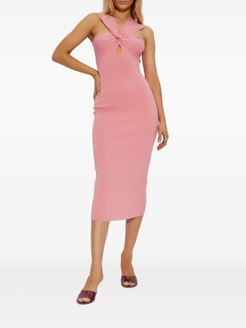 Cult Gaia Dawnette twist-neck midi dress - Pink - zdjęcie produktu nr 2