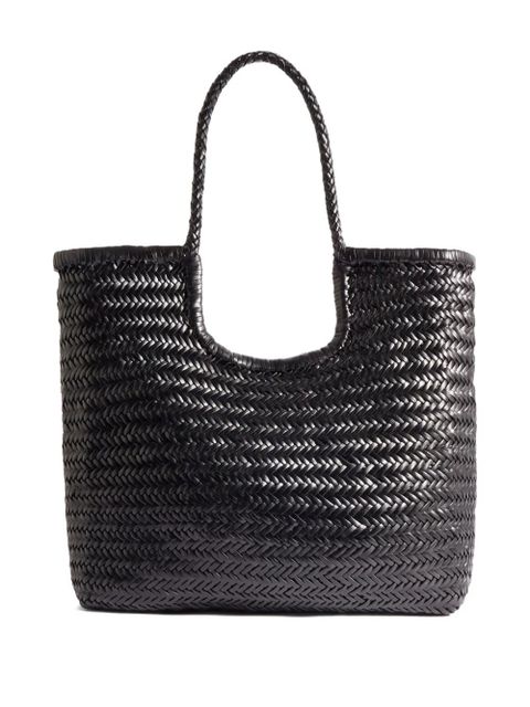 DRAGON DIFFUSION NS Diagonal Triple Jump handwoven tote bag - Black - zdjęcie produktu nr 2