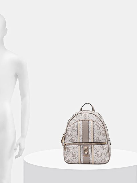 Guess plecak ERENIA damski kolor beżowy mały wzorzysty HWSO78 38330