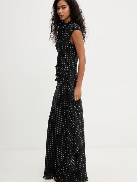 Rotate sukienka kolor czarny maxi dopasowana 115237000 - zdjęcie produktu nr 2