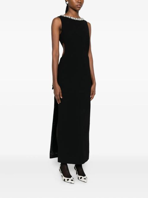 Maje embellished cut-out dress - Black