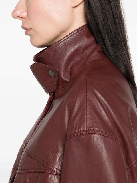 Chloé leather coat - Brown