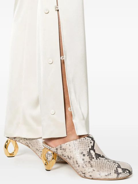 Nanushka Felina side-button satin pants - Neutrals