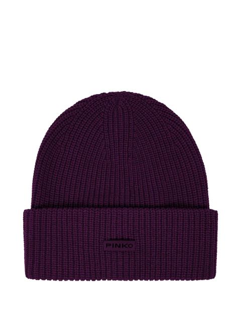 PINKO ribbed knit beanie - Purple - zdjęcie produktu nr 1