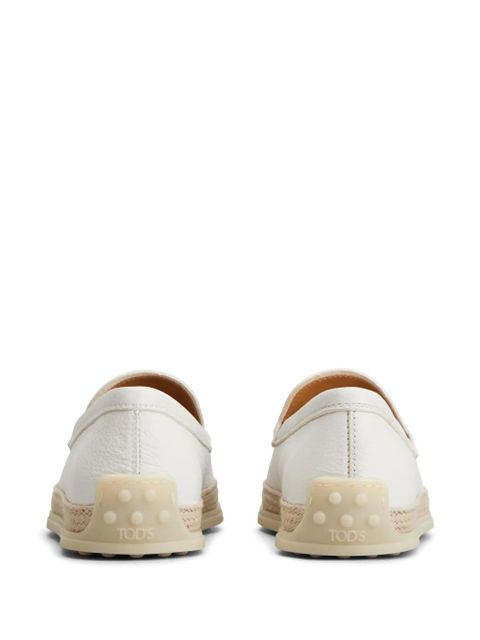 Tod's leather loafers - White