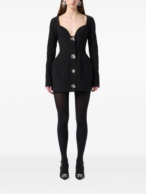 Blumarine jewel-embellished mini dress - Black