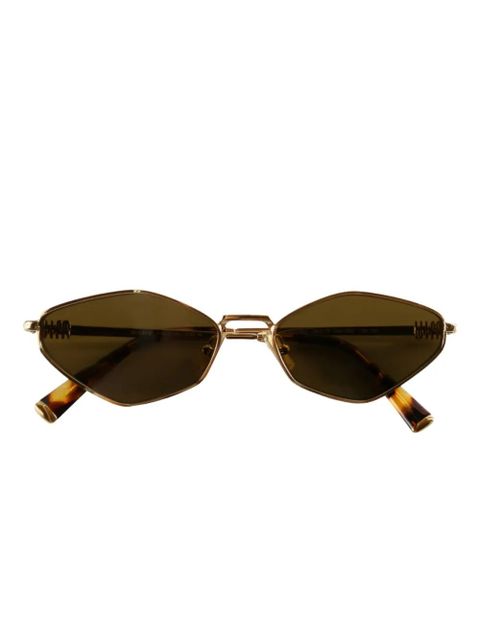 Miu Miu Eyewear geometric-frame sunglasses - Brown
