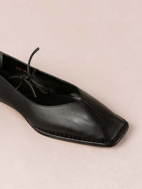 Alohas baleriny skórzane Sway kolor czarny S00191.25