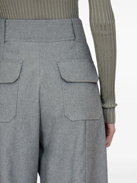 Ferragamo canvas palazzo trousers - Grey