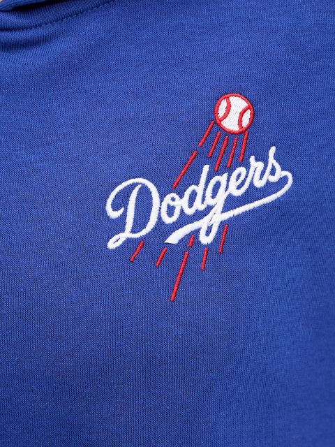 Nike bluza Los Angeles Dodgers damska kolor niebieski z kapturem z aplikacją 035D-11TU-LD-HVV