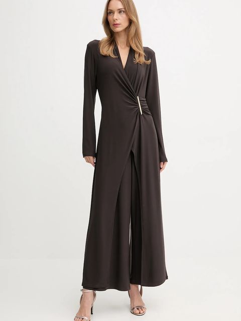 Joseph Ribkoff kombinezon kolor brązowy z dekoltem w szpic 254219 - zdjęcie produktu nr 1