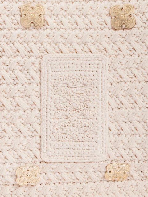 SANDRO appliqué mini bag - Neutrals