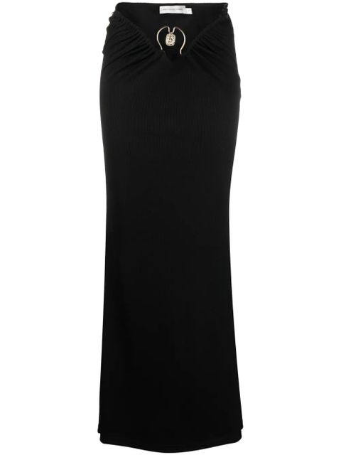 Christopher Esber Orbit ruched maxi skirt - Black - zdjęcie produktu nr 1