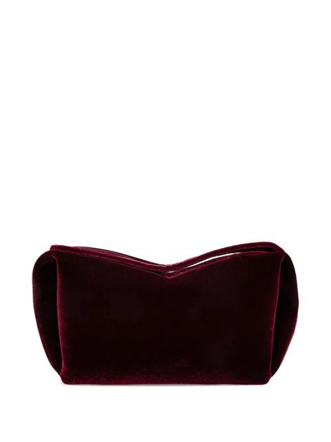 NEOUS Ara velvet-effect zip clutch Bag - Red - zdjęcie produktu nr 2