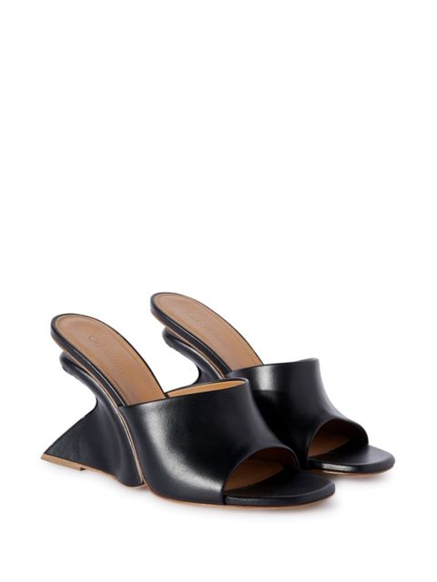 Off-White Jug wedge-heel leather sandals - Black - zdjęcie produktu nr 2