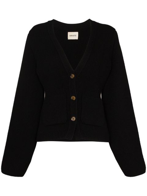 KHAITE The Scarlet cashmere-blend cardigan - Black