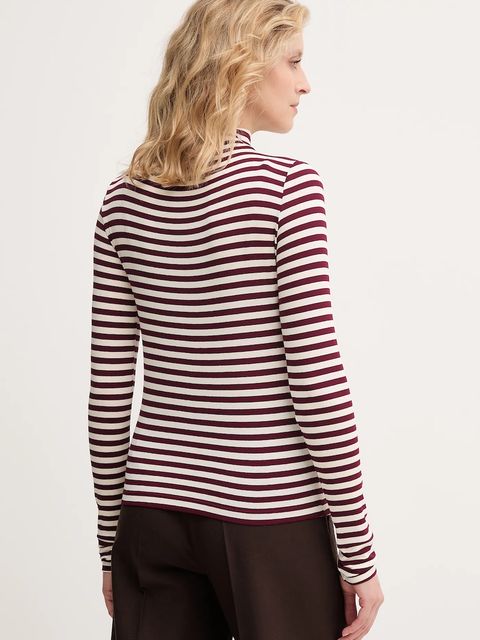 Marella longsleeve Emme by Marella kolor beżowy z golfem 2525946031200