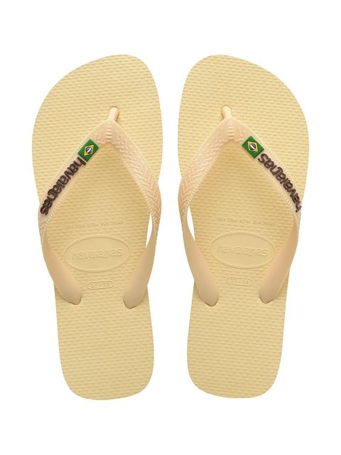 Havaianas klapki BRASIL LOGO damskie kolor żółty 4110850.9256 - zdjęcie produktu nr 1
