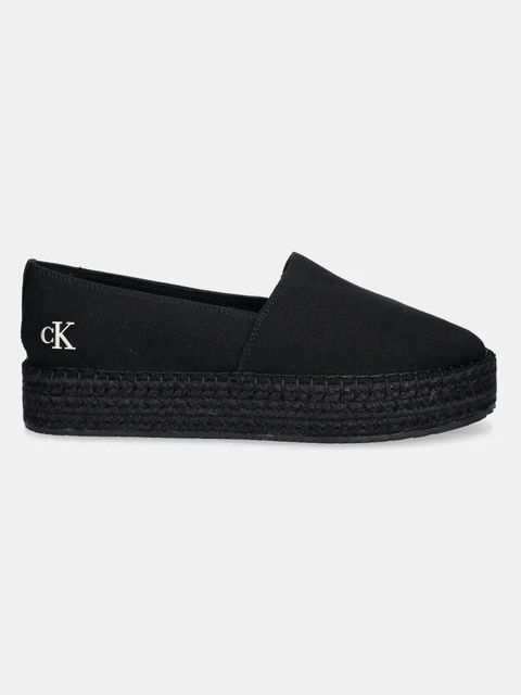 Calvin Klein Jeans espadryle FLATFORM ESPADRILLE MG/HDW kolor czarny na platformie YW0YW01737 - zdjęcie produktu nr 2
