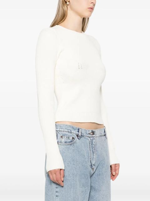 Magda Butrym long-sleeve ribbed jumper - Neutrals