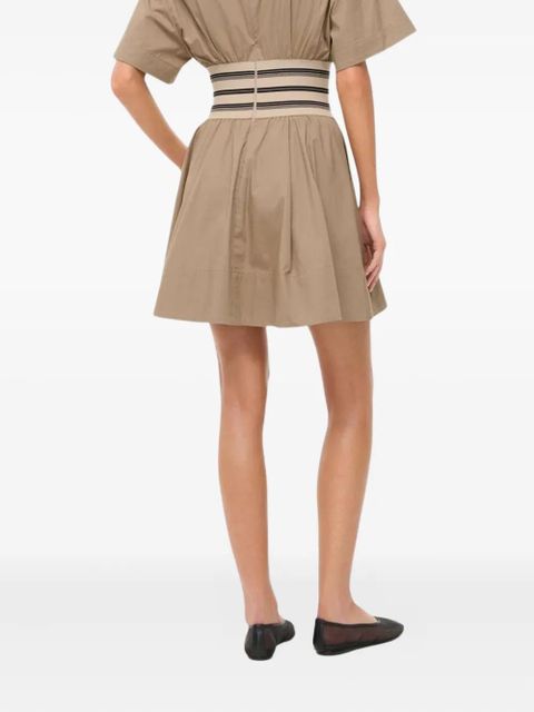 STAUD Amy square-neck striped dress - Neutrals - zdjęcie produktu nr 2