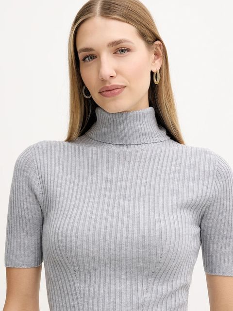 Guess sukienka z dodatkiem wełny JULIA kolor szary mini dopasowana W5BK78 Z3OW2