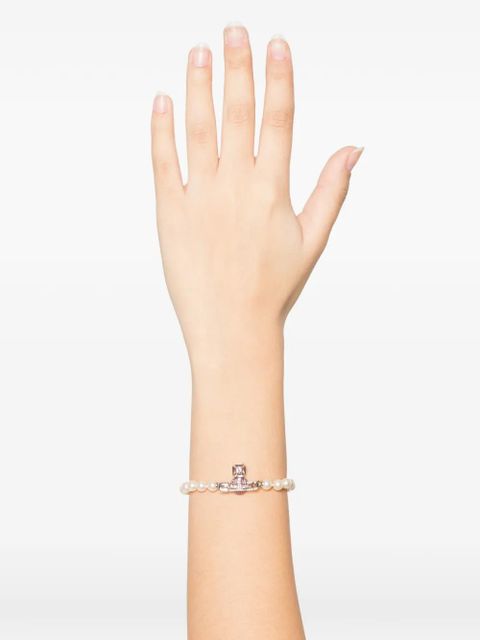 Vivienne Westwood crystal-embellishment bracelet - White - zdjęcie produktu nr 2