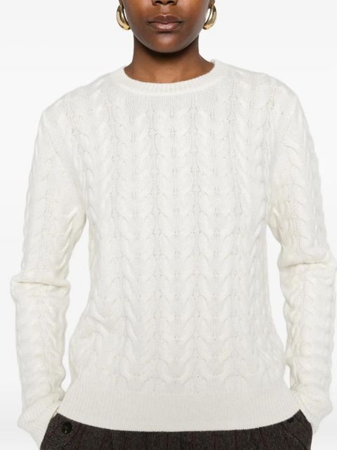 Max Mara cable-knit sweater - White