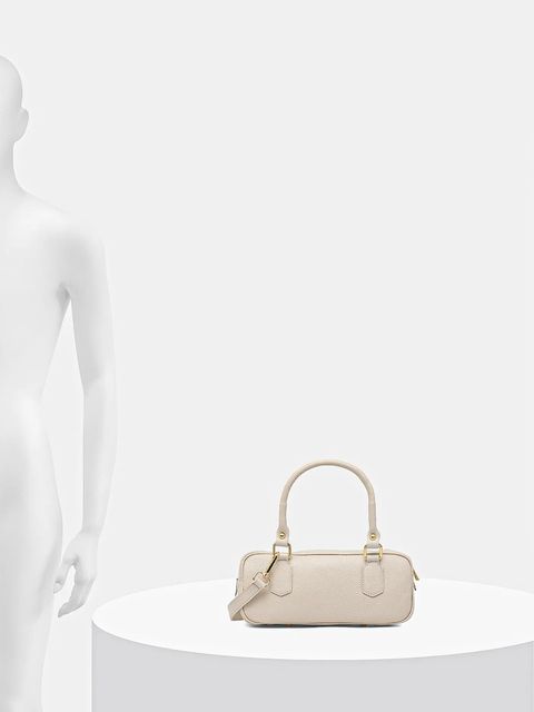 Answear.LAB torebka skórzana kolor beżowy