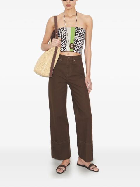 Tory Burch jacquard bandeau top - Brown - zdjęcie produktu nr 2